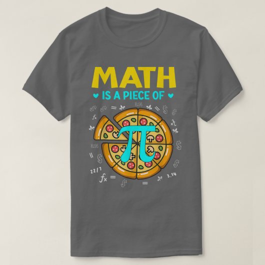 Pi日Mathはピザの一部Bitcoin開始数学 Tシャツ (デザイン正面)