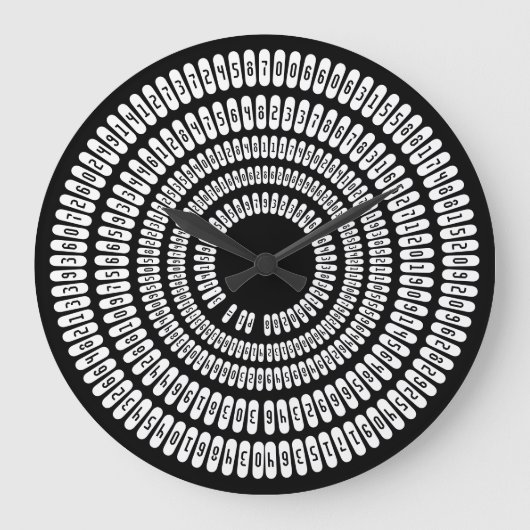 Pi日Piの桁数Pi 3.14159数値ハッピーPi日L ラージ壁時計 (正面)