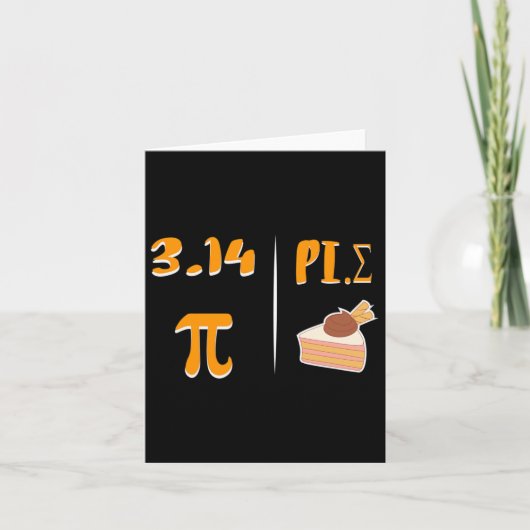 Pi日Thanksgiving鏡画像3.14はパイマ カード (正面)