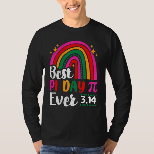 Pi最高の Day Ever Rainbow 3 14 Pi番号記号マット Tシャツ (正面)