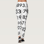 pi桁数Math Love pi= 3.14159 pi日白黒 レギンス (裏面)