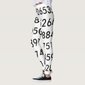 pi桁数Math Love pi= 3.14159 pi日白黒 レギンス (左)