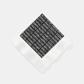 pi桁数Math Love pi= 3.14159 pi日白黒 縁ありカクテルナプキン (角)