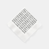 pi桁数Math Love pi= 3.14159 pi日白黒 縁ありカクテルナプキン (角)