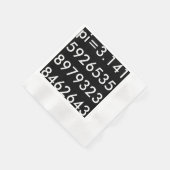 pi桁数Math Love pi= 3.14159 pi日白黒 縁ありカクテルナプキン (角)