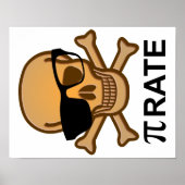 Pi海賊数学おもしろい幾何学ポスターギークおたく ポスター (正面)