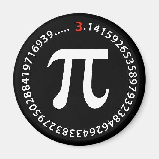 Pi番号デザイン マグネット (正面)