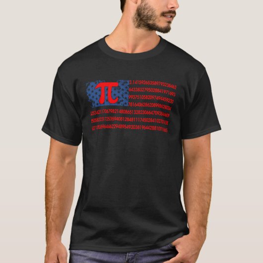 Pi算数アメリカ国旗3 14 Pi番号記号数学S Tシャツ (正面)