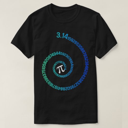 Pi緩和曲線ノベルティ算数ギーク3 Tシャツ (デザイン正面)
