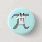 Pi記号おもしろい付きPi記号ボタン 缶バッジ (正面)