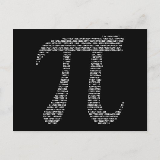 Pi記号はがき ポストカード (正面)