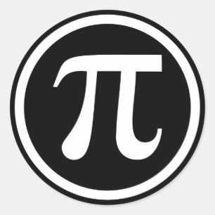 Pi記号アイコン ラウンドシール