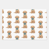 Pi記号付きPi日犬 | かわいいパイの日 ラッピングペーパーシート (正面)