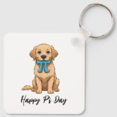 Pi記号付きPi日犬 | ハッピー・パイ・デイ キーホルダー (裏面)