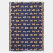 Pi記号付きPi日犬 | ハッピー・パイ・デイ スローブランケット (正面縦)