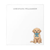 Pi記号付きPi日犬 | ハッピー・パイ・デイ ノートパッド (正面)