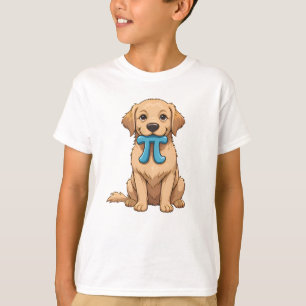 Pi記号付きPi日犬 ハッピー・パイ・デイ・マス Tシャツ
