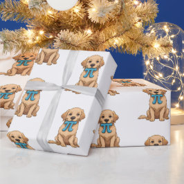 Pi記号付きPi日犬 | ハッピー・パイ・デイ ラッピングペーパー