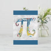 Pi記号忙しグリーティングカード カード (スタンド正面)