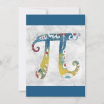 Pi記号忙しグリーティングカード