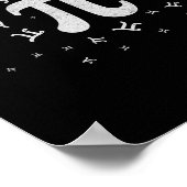 Pi記号Pi日3.14 Pi数値指数Pi日202 ポスター (角)