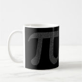 "Pi"のコップまたはマグの黒 コーヒーマグカップ (左)