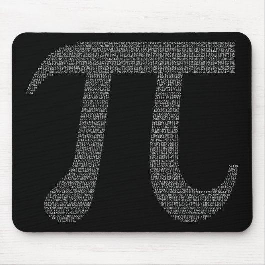 "Pi"のマウスパッドの黒 マウスパッド (正面)