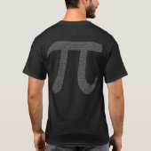 "Pi"の十分に背部暗闇 Tシャツ (裏面)