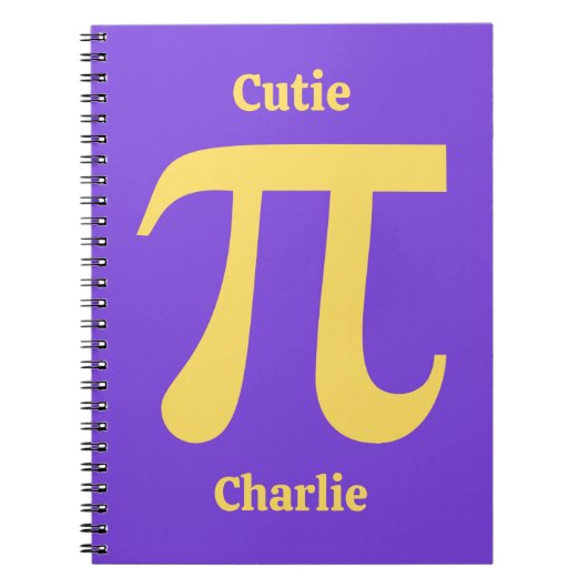 Pi / キューティパイのカスタム名 ノートブック (正面)
