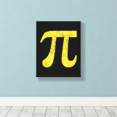 Pi – 数学記号 キャンバスプリント (インサイチュ (ウッドフロア))