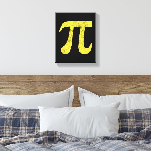Pi – 数学記号 キャンバスプリント (インサイチュ (寝室))