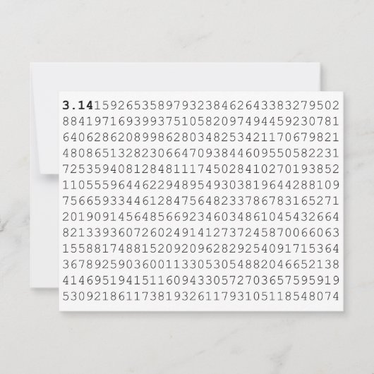 Pi 祝 3.14 Pi Day 招待状 (正面)