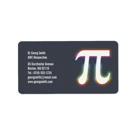 Pi – 科学者ラベル ラベル (正面)