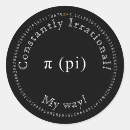 Pi、非合理な数学定数おもしろい ラウンドシール