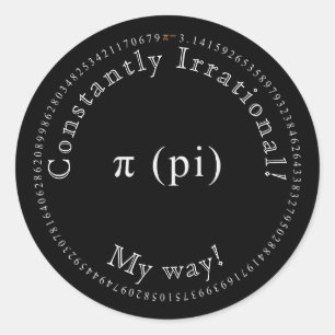 Pi、非合理な数学定数おもしろい ラウンドシール
