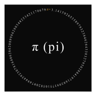 Pi、非合理な数学定数 フォトプリント