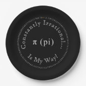 Pi、非合理な数学定数 ペーパープレート (正面)