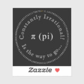 Pi、非理数定数おもしろいビニル シール (シート)