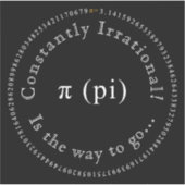 Pi、非理数定数おもしろいビニル シール (正面)