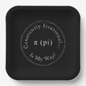 Pi、非理数定数おもしろい ペーパープレート (正面)