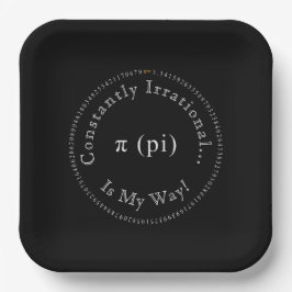 Pi、非理数定数おもしろい ペーパープレート