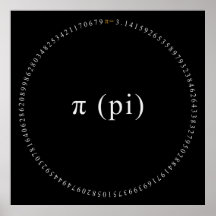 Pi、非理数定数ポスター