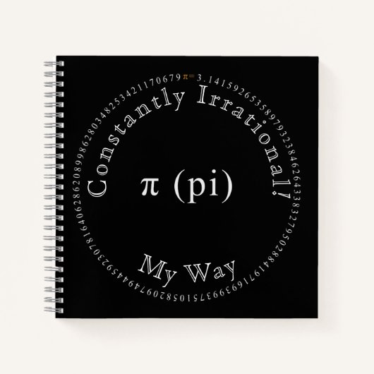 Pi、非理数理の定数おもしろい。 ノートブック (正面)