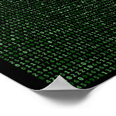 Pi 2025桁の行列クールデザイン（数学およびSci用） ポスター (角)