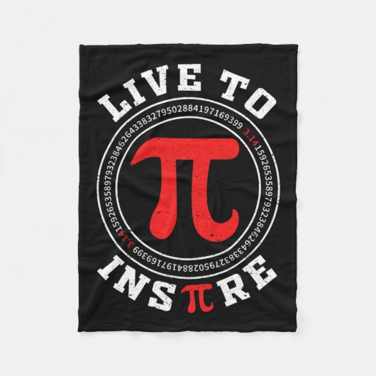 Pi 3.14インスパイアマス愛の数学のジョークPi Daにライブ フリースブランケット (正面)