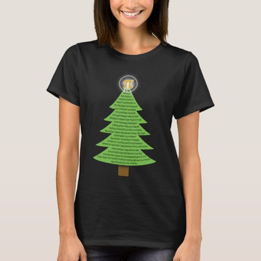 Pi 3.14クリスマスツリーの贈り物Studden Tシャツ (正面)