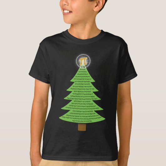 Pi 3.14クリスマスツリーの贈り物Studden Tシャツ (正面)