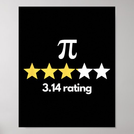 Pi 3.14スター評価おもしろいPiユーモアPiデイノベルティ ポスター (正面)