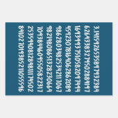 Pi 3.14数値演算デザインの桁数 ラッピングペーパーシート (正面)