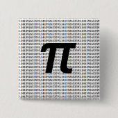 Pi: 3.14数学のギーク 缶バッジ (正面)